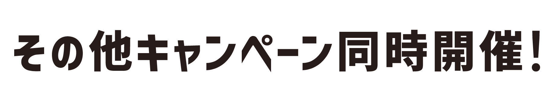 その他キャンペーン同時開催！